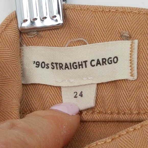 Madewell Womens 90s Straight Cargo Utility Pants High Rise Size 24 Tan - Picture 9 of 10